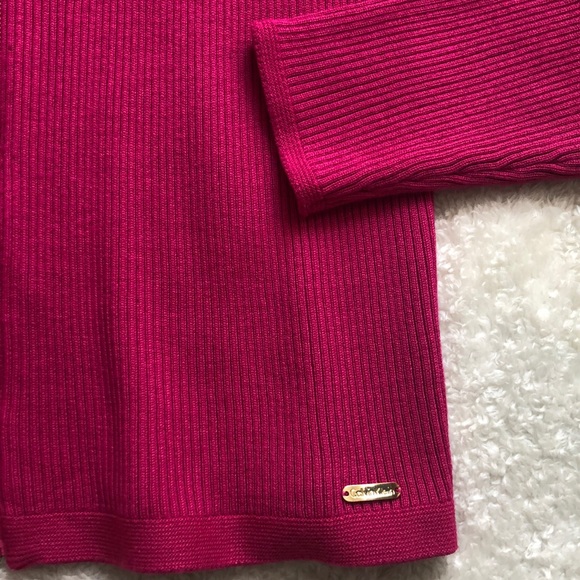 Calvin Klein Ribbed Zip-Up Sweater - Picture 2 of 8